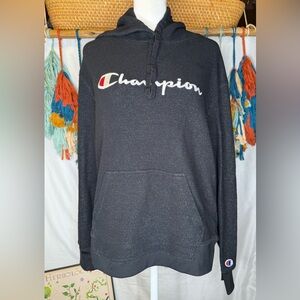 Champion Ladies Black Silver Sparkling Embellished Hoodie Size Medium